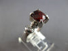 2.19CT DIAMOND & AAA GARNET 14KT WHITE GOLD CUSHION & ROUND FRIENDSHIP LOVE RING
