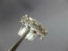 WIDE .98CT DIAMOND 14K WHITE GOLD 3D PRINCESS & BAGUETTE SQUARE ANNIVERSARY RING