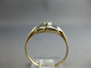 ANTIQUE LARGE .30CT OLD MINE DIAMOND 14KT WHITE GOLD 3D ANNIVERSARY RING #27753