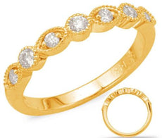 .28CT DIAMOND 14KT YELLOW GOLD 3D ROUND & MARQUISE SHAPE SEMI ETERNITY FUN RING
