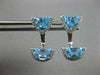 3.13CT DIAMOND & AAA BLUE TOPAZ 14KT WHITE GOLD TRILLION & MOON HANGING EARRINGS