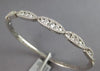 1.25CT DIAMOND 18KT WHITE GOLD ROUND INFINITY SEMI ETERNITY CUFF BANGLE BRACELET