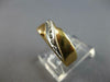 ESTATE .10CT DIAMOND 14KT 2 TONE GOLD CLASSIC FILIGREE DIAGONAL CRISS CROSS RING