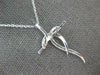 .26CT DIAMOND 14KT WHITE GOLD 3D DOUBLE SWIRL LOVE KNOT CROSS FLOATING PENDANT