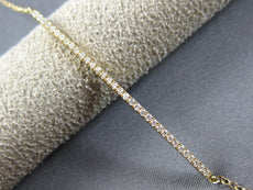 ESTATE .15CT DIAMOND 14KT YELLOW GOLD 3D CLASSIC BAR LOVE BRACELET