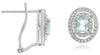 1.31CT DIAMOND & AAA GREEN AMETHYST 14KT WHITE GOLD OVAL & ROUND FLORAL EARRINGS