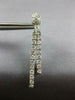 ESTATE 1.50CT DIAMOND 14KT WHITE GOLD DOUBLE BAR TEAR DROP LOVE HANGING EARRINGS