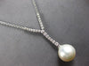 .28CT DIAMOND & AAA SOUTH SEA PEARL 18KT WHITE GOLD V SHAPE LARIAT LOVE NECKLACE