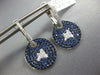 ESTATE 1.58CT DIAMOND & AAA SAPPHIRE 18KT WHITE GOLD BUTTERFLY HANGING EARRINGS