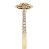 .55CT PINK & FANCY YELLOW DIAMOND 18KT ROSE & YELLOW GOLD ROUND ENGAGEMENT RING