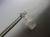 ESTATE .45CT DIAMOND 14KT WHITE GOLD ROUND & BAGUETTE INVISIBLE HANGING EARRINGS