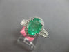 2.26CT DIAMOND & AAA EMERALD 18K WHITE GOLD OVAL & ROUND CLASSIC ENGAGEMENT RING