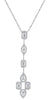 .64CT DIAMOND 14KT WHITE GOLD MULTI SHAPE HALO FLORAL TEAR DROP FLOATING PENDANT