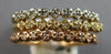 ESTATE .12CT DIAMOND 14KT TRI COLOR GOLD 3D CLASSIC STACKABLE FUN RING