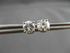 ESTATE 1.18CT DIAMOND 14KT WHITE GOLD CLASSIC STUD EARRINGS 6mm F/G SI-I #24443