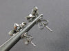 1.31CT DIAMOND & AAA AQUAMARINE 14KT WHITE GOLD PEAR SHAPE & ROUND STUD EARRINGS
