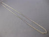 ANTIQUE LONG 14KT WHITE GOLD CLASSIC 2MM LINK CHAIN #27340