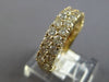 1.75CT DIAMOND 14KT YELLOW GOLD CLASSIC 2 ROW DIAGONAL WEDDING ANNIVERSARY RING
