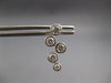 .87CT DIAMOND 18KT WHITE GOLD 3D CLASSIC ROUND BEZEL ETOILE FUN HANGING EARRINGS
