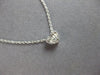 .12CT DIAMOND 14K WHITE GOLD ROUND & BAGUETTE INVISIBLE HEART SHAPE LOVE PENDANT