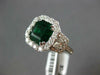 5.7CT DIAMOND & AAA EMERALD 18K WHITE GOLD SQUARE 3/4TH ETERNITY ENGAGEMENT RING