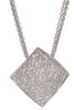 1.35CT DIAMOND 18KT WHITE GOLD SQUARE GEOMETRICAL MULTI STRAND FLOATING PENDANT