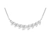 ESTATE .60CT DIAMOND 14KT WHITE GOLD 3D CHANDELIER BAR NECKLACE
