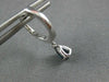 .67CT DIAMOND & AAA SAPPHIRE 14KT WHITE GOLD PEAR SHAPE HUGGIE HANGING EARRINGS