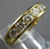 WIDE .91CT DIAMOND 14K YELLOW GOLD ROUND 7 STONE WEDDING ANNIVERSARY RING #27790
