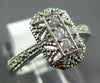 ESTATE .20CT DIAMOND 14KT WHITE GOLD 3D OCTAGON FILIGREE FUN RING