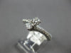 ESTATE .52CT DIAMOND 14K WHITE GOLD CLASSIC ROUND 2 STONE CRISS CROSS LOVE RING