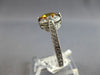 .96CT DIAMOND & AAA CITRINE 14KT WHITE GOLD ROUND FILIGREE HALO ENGAGEMENT RING