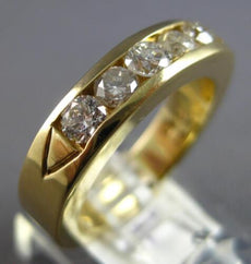 .75CT DIAMOND 14KT YELLOW GOLD 3D ROUND 5 STONE CHANNEL WEDDING ANNIVERSARY RING