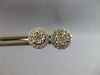 ESTATE .50CT DIAMOND 14KT WHITE GOLD 3D CLASSIC CLUSTER HALO STUD EARRINGS