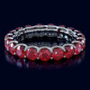 3.60CT AAA RUBY 14KT WHITE GOLD 3D CLASSIC SHARED PRONG ETERNITY FUN LOVE RING
