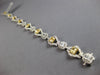 LARGE 9.06CT WHITE & FANCY YELLOW DIAMOND 18KT 2 TONE GOLD LOVE TENNIS BRACELET