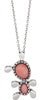 1.63CT DIAMOND & AAA PINK OPAL 18KT WHITE GOLD MULTI TEAR DROP FLOATING PENDANT