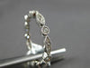 ESTATE .50CT DIAMOND 18KT WHITE GOLD FILIGREE ETERNITY WEDDING ANNIVERSARY RING