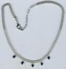 3.24CT DIAMOND & AAA SAPPHIRE 14K WHITE GOLD 3D OVAL & ROUND CUBAN LOVE NECKLACE