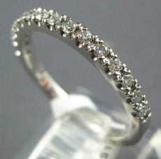 .24CT DIAMOND 14KT WHITE GOLD CLASSIC 2MM 4 PRONG SEMI ETERNITY ANNIVERSARY RING