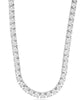 ESTATE 5.0CT DIAMOND 14KT WHITE GOLD 3D CLASSIC ROUND TENNIS NECKLACE