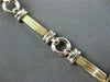 ESTATE WIDE 14KT WHITE & YELLOW GOLD TOGGLE DESIGN BRACELET 7" INCHES #22705