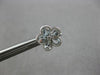 1.81CT DIAMOND & AAA AQUAMARINE 14KT WHITE GOLD PEAR SHAPE & ROUND STUD EARRINGS