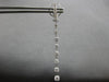 2.11CT DIAMOND 18K WHITE GOLD CLASSIC ROUND BY THE YARD CLIP ON HANGING EARRINGS