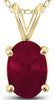 ESTATE .30CT AAA RUBY 14K YELLOW GOLD 3D OVAL CLASSIC SOLITAIRE FLOATING PENDANT