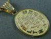 ESTATE 14K YELLOW GOLD OVAL HEALTH GUARD EMBLEM ENGRAVABLE PENDANT & CHAIN 25102