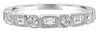 .44CT DIAMOND 18KT WHITE GOLD 3D ROUND & BAGUETTE SEMI ETERNITY ANNIVERSARY RING
