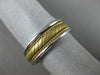 ESTATE 14KT 2 TONE GOLD 3D HANDCRAFTED ROPE MENS WEDDING ANNIVERSARY RING #ELV58