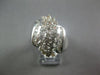 ESTATE LARGE 1.50CT DIAMOND 14KT WHITE GOLD 3D MULTI FLOWER CLUSTER FUN RING