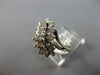 LARGE .90CT DIAMOND 14KT WHITE GOLD CLUSTER 3 ROW DIAGONAL FUN ANNIVERSARY RING